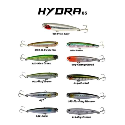 Fujin Hydra 85mm 10gr Su Üstü Maket Balık
