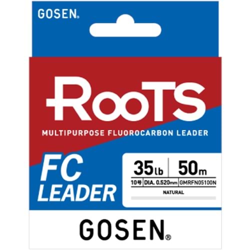 Gosen Roots %100 FC Leader Fluoro Carbon Misina 50mt