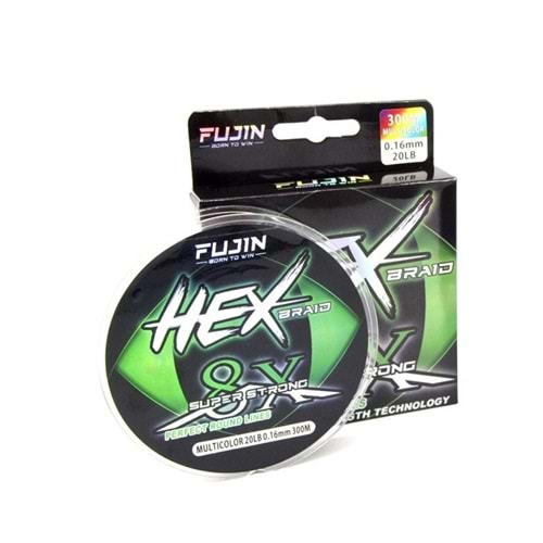 Fujin Hex Braid 8x 300m Multicolor PE İp Misina