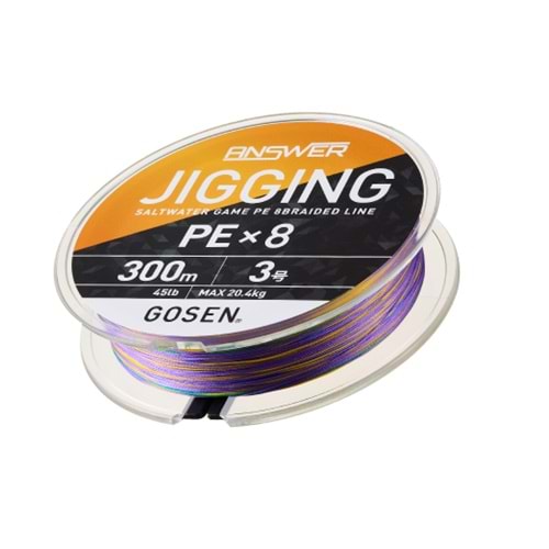 Gosen Jigging Answer PE 8 Örgü Jig ve Tai Rubber İpi 300mt Multi