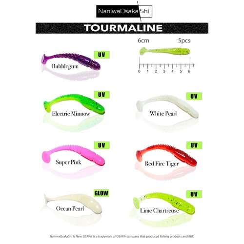 NaniwaOsakaShi Tourmaline 6cm 5pcs