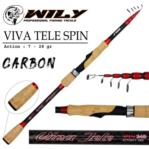 Wily Viva Tele Spin Kamış 240 cm 7-28 gr