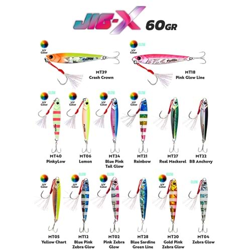 Fujin Jig-X 60gr Shore Jigging Jig Yem