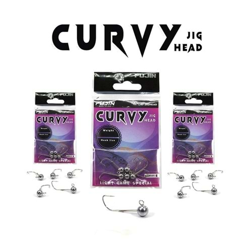 Fujin Curvy Pink Glow Jig Head 6 no 1,4gr