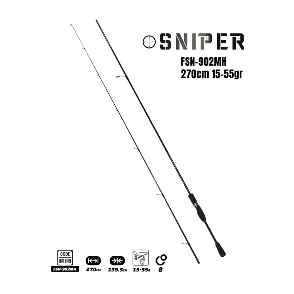 Fujin Sniper 270cm 15-55gr Spin Kamış FSN-902MH