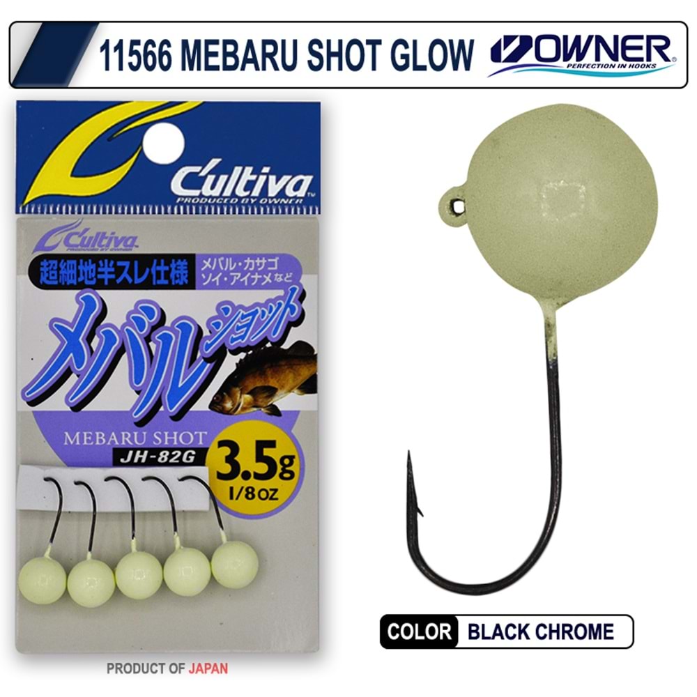 Cultiva 11566 Mebaru Shot Glow Lrf Jighead - 3.5G