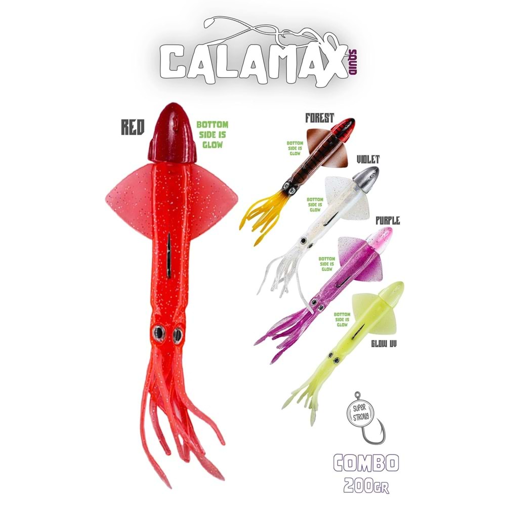 Fujin Calamax 200gr Combo Squid Silikon Yem