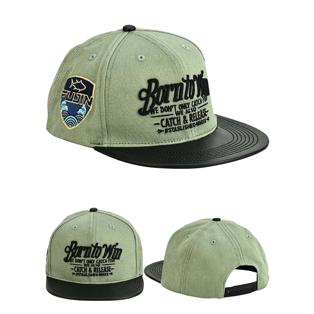 Fujin BTW Leather Visor Şapka Light Green