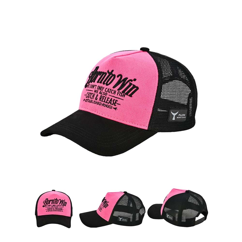 Fujin BTW Trucker Şapka Black Fuchsia