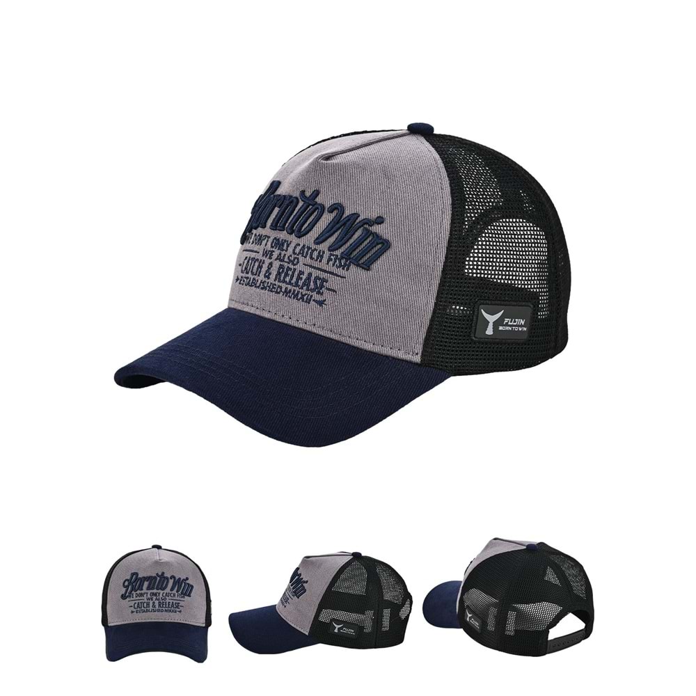 Fujin BTW Trucker Şapka Black Grey Navy