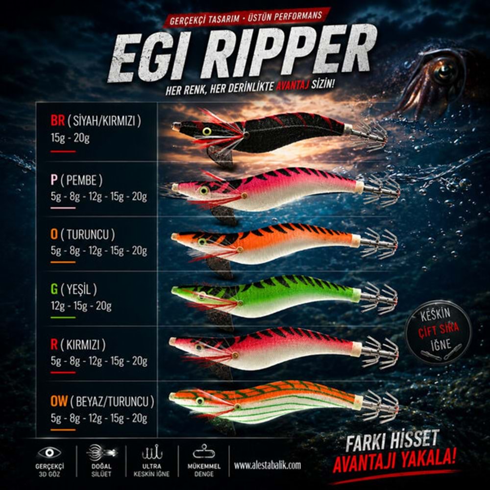 ALESTA EGI RIPPER #3.5 X6754 13CM 20G