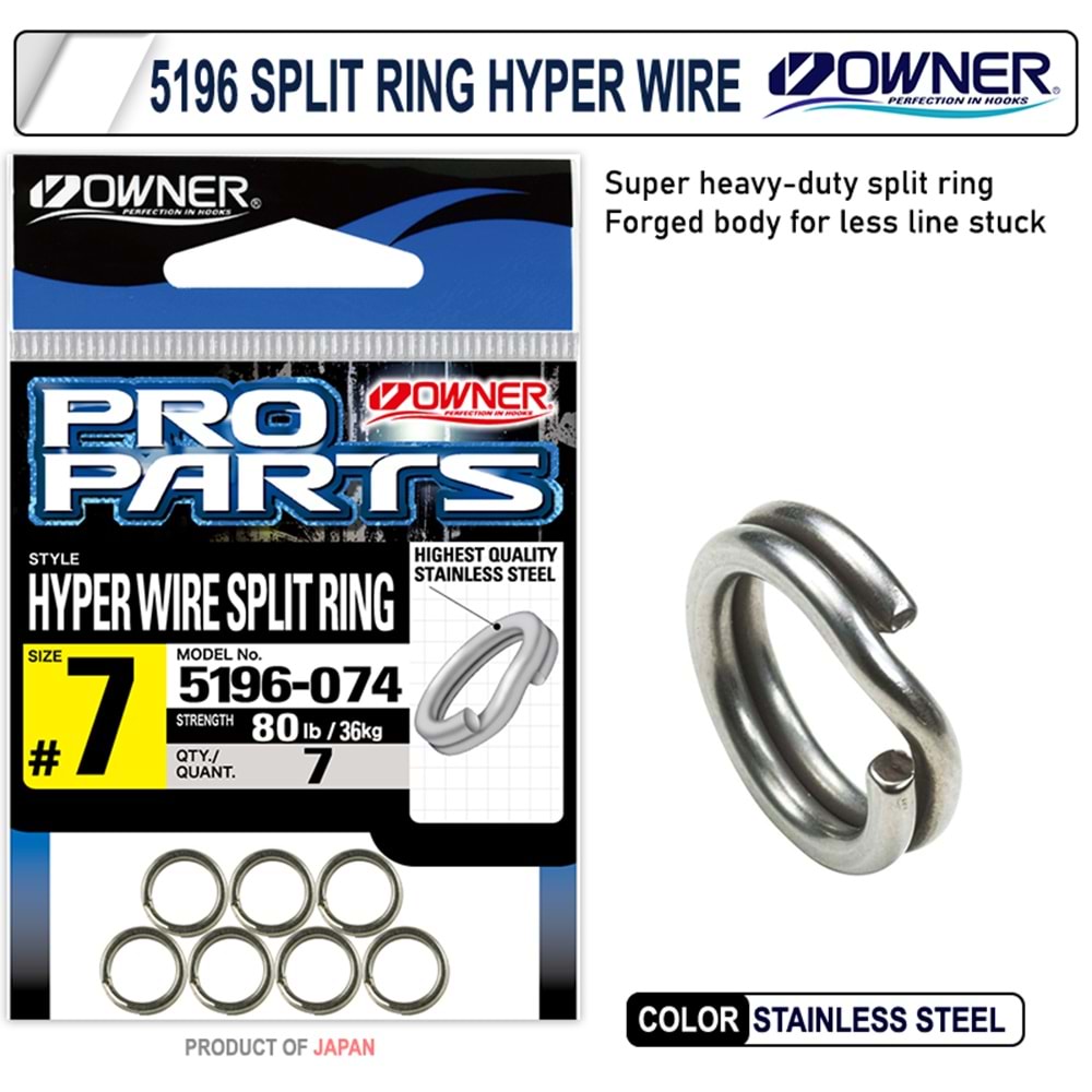 Owner 5196 Split Ring Hyper Wire Halka - 5